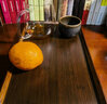 瓷牌茗茶具（cipaiming teaset） 竹制茶盘托盘功夫茶具茶海长方形水果盘茶托茶台 胡桃色九竹（手拉托盘）大号 实拍图