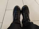 沙驰（SATCHI）男鞋牛皮软面皮商务休闲鞋男士系带圆头低帮舒适透气运动皮鞋男 黑色 39 实拍图