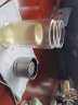 德琅（DELANG）德国品牌水晶杯双层玻璃杯商务办公茶水分离杯男女高档茶杯320ml 茶水分离杯8001-钢本色-独立茶仓 实拍图