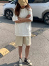 意森顿华夫格重磅短裤男士夏季薄款美式宽松休闲运动裤子潮牌五分中裤 黑色 2XL （建议155-165斤） 实拍图