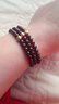 卡薇亚天然石榴石手链女士送老婆生日情人节礼物酒红色女人石水晶手串 三圈配镀金珠附证书 7A珠径5mm左右 实拍图