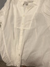 无印良品 MUJI 女式 水洗 棉强捻 七分袖罩衫 BCA36A2S 白色 XS-S 实拍图