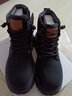 百丽童鞋冬保暖儿童靴子男童马丁靴女童加绒短靴皮靴 黑色37码 实拍图