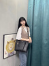 NINE WEST包包女款2025年最新款大容量托特包女士斜挎包情人节礼物送女友 黑色【精美礼盒】 实拍图