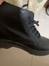 百丽（Belle）潮搭马丁靴男冬季商场同款真皮英伦风休闲靴加绒92267DD0预售 黑色(6孔) 44 (270mm) 实拍图