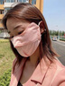 浪莎防晒口罩女夏季全脸防紫外线开鼻透气护眼角户外骑行遮阳面罩 冰川灰（CUT99.79%） 实拍图