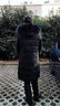 啄木鸟羽绒服男士中老年人长款过膝连帽加厚爸爸装冬季极寒东北大衣外套 黑色-带毛领 2XL (可穿150-165斤) 实拍图