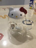 HELLO KITTY（凯蒂猫）三丽鸥高硼硅玻璃杯马克杯喝水杯带盖卡通可爱杯子泡茶家用库洛米 凯蒂猫带盖玻璃杯 400ml 实拍图