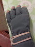 莱维森冬季滑雪保暖手套男女情侣户外骑行触屏加绒防寒防风电动车手套 灰色女款【手背带】 实拍图