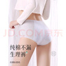 猫人（MiiOW）纯棉女士内裤100%全棉加厚底裆生理期月经防漏抑菌生理裤大码 花灰+紫色 【抑菌防侧漏】 XL 【适合120-140斤】 实拍图