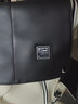 梵者休闲双肩包男潮牌初高中学生书包时尚潮流皮质旅行背包男士电脑包 拉链款黑白色 实拍图