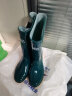回力雨鞋女时尚户外下雨天高筒防水雨靴水鞋耐磨胶鞋6813墨绿高筒38 实拍图