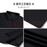 红蜻蜓（RED DRAGONFLY）短袖t恤男休闲时尚简约品牌印花舒适透气polo衫男上衣 黑色A 2XL 实拍图