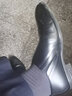 蜘蛛王男鞋一脚蹬皮鞋男春夏季双层纯牛皮商务正装鞋男士真皮婚鞋子男款 黑色（套脚） 38 (240mm) 实拍图
