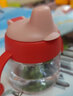 日康（rikang）儿童水杯 宝宝鸭嘴杯 Tritan带重力球把手婴儿杯 红色鸭嘴杯 180ml B1042 实拍图