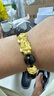 CEMNI千年珠宝 黄金貔貅手链男足金999转运珠手串女3D硬金玛瑙手链礼物 1貔貅+1金珠+14mm玛瑙【约4g】大版 实拍图