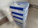 贝净洁大号保鲜盒带盖酒店厨房冷冻食品收纳盒透明保鲜盒长方形塑料盒 8816（1.5升）【卡扣款】 实拍图