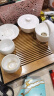 豪祥（HAOXIANG） 轻奢功夫干泡茶盘家用客厅办公室密胺小型沥储水嵌入式托台套装 四方竹形盘（黑） 实拍图
