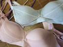 霞婷（xiating）【2件装】哺乳文胸孕妇内衣怀孕期文胸罩女舒适聚拢大码薄款喂奶 21-06蓝灰+豆沙（五排三扣） 38/85B 实拍图