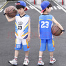 卡兔蓝猫男童篮球服2024韩版新款背心运动儿童速干套装小学生球衣两件套潮 蓝色 140 实拍图