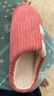 回力日式情侣棉拖鞋秋冬居家保暖加绒软弹底棉鞋HL0223玫瑰粉36-37码 实拍图