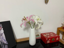 凉笙简约现代花瓶摆件陶瓷花瓶客厅餐桌茶几装饰品工艺品客厅花器摆件 斜口花瓶(白色) 实拍图