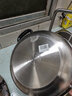 美厨（MAXCOOK）304不锈钢汤锅 家用大容量加厚不易粘双耳火锅 电磁炉燃气灶通用 火锅带汤勺MH-28 28cm 实拍图