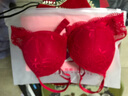 KJ内衣性感蕾丝聚拢文胸套装上托本命年红色文胸女士品牌内衣胸罩 大红色 75B =34B(配内裤) 实拍图
