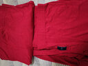 仕乐男士秋衣秋裤套装保暖内衣轻薄款v领商务内搭大红色本命年 宝石红/男 XL 实拍图