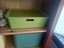 茶花（CHAHUA）茶花塑料收纳箱子母零食收纳盒有盖整理箱玩具盒储藏 【绿色】 1个装【20L】39*26.9*25.7cm 实拍图