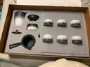 一品仟堂功夫茶具套装整套茶具礼盒装家用陶瓷茶具高档办公室喝茶套装简易日式茶具侧把茶壶茶杯茶盘套装 弘山渐变白侧把壶套装配茶漏+茶盘（10件套） 实拍图