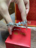 中国黄金（CHINA GOLD）925银双层叠戴蝴蝶结开口链条手镯女甜美银饰手链618生日礼物女生 蝴蝶结手镯【10g±1g】刻字+贺卡 实拍图