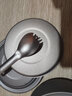 AIFREEDOM纯钛带盖饭盒钛便携饭碗食堂打饭学生便当上班族泡面双层防烫户外 菜碟款+钛叉勺 实拍图