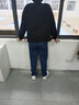 至涛 裤子男夏季牛仔裤直筒宽松薄款复古阔腿美式高街复古休闲长裤子 深蓝（松紧抽绳） 2XL ( 建议130-150斤可穿 ) 实拍图