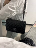 CAPER KENNEL轻奢女士高级感包包女款2025年新款经典菱格链条女包单肩斜挎包 黑色O锁+浅金穿皮 实拍图