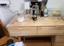 贤舍家具 梳妆台实木卧室小型化妆台60带灯北欧原木80cm梳妆柜简约化妆桌 原木色【双抽智能灯】+斗柜+妆凳 实拍图