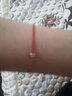 Medal Queen钻石细蛇年本命年转运红绳手链女钛钢情侣韩版手绳情人节礼物 半绳半链玫瑰金色 实拍图