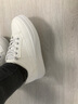 达芙妮（DAPHNE） 厚底小白鞋女春秋季新款透气板鞋子女百搭皮面学生运动休闲鞋女 白灰色-04024（皮面款） 39 实拍图
