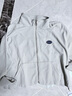 马登女装 盐系立领卫衣宽松华夫格休闲外套拉链开衫上衣早秋 白灰色 L 实拍图