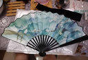 巧工坊中国扇古风折扇男士扇子一尺绢布竹扇夏季10寸折叠扇礼品送长辈 归隐山兮 黑柄 10寸 实拍图