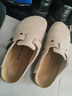 东园物作软木拖鞋真皮休闲日系时尚百搭外穿防滑情侣款Boston半包勃肯鞋 沙色 35 正码 实拍图