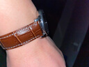 禧坠适用于美度表带真皮原装贝伦赛丽M8600 M005舵手指挥官手表带表链男女 棕色白线+钢色蝴蝶扣 20mm 实拍图