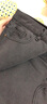 狮子聪加绒牛仔裤女紧身高弹力高腰铅笔小脚裤冬季加厚 灰色灰绒 38 实拍图