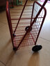 杰适（jieshi）爬楼买菜购物车便携可折叠老年手拉车手推车行李车拖车铁质菜篮车 新购四轮红色 实拍图