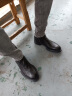 希慕驰（XIMUCHI）品牌 高帮靴子男 春夏季新款增高马丁靴皮面商务短靴大码时尚男靴 黑色 （礼盒装） 40 晒单实拍图