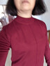 赛斯特女装新款春秋长袖半高领百搭纯色打底衫套头针织衫 Z035 酒红色 AM(160/84)宽松版140斤以内可参考 实拍图
