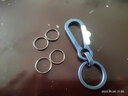 钛合金汽车钥匙扣男士钥匙链挂件腰挂个性创意定制锁匙扣圈环 钛合金-蓝色 全钛版 实拍图