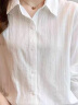 古梵莎（Gufansha） 白衬衫女长袖2022秋冬新款加绒标准型别致上衣简约气质职业纯棉衬衣打底衫 白色 M 晒单实拍图