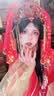 宜品达新娘红盖头结婚半透明头纱秀禾服苏绣蒙头喜帕中式婚礼红色头巾 80*80cm【凰飞凤舞】红盖头1条 实拍图