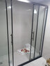 箭牌（ARROW）淋浴房干湿分离玻璃隔断家用浴屏浴房浴室简易一字型卫生间淋浴屏 1.4-1.49m 第九代【双阻尼缓冲】镜光 实拍图